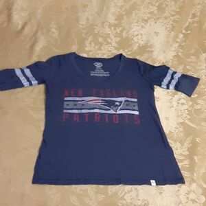 PATRIOTS NEW ENGLAND NFL TEAM Size S Women's Color Blue and Red 100% COTTON
